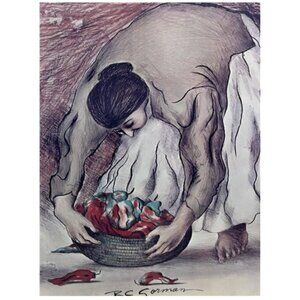 R.C. Gorman Framed "Women with Peppers" Print